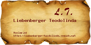 Liebenberger Teodolinda névjegykártya